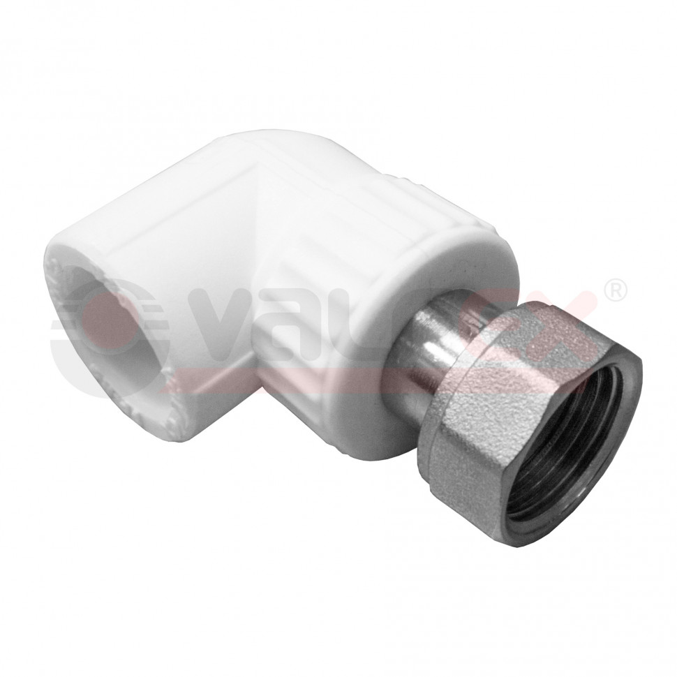 Угол с накидной гайкой 25х3/4" (80/20) (Valfex)