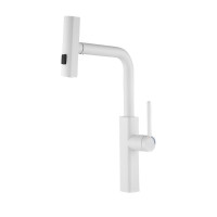 Смеситель для кухни, выдвижной излив, нерж. сталь VALFEX Apollion Steel White (10)