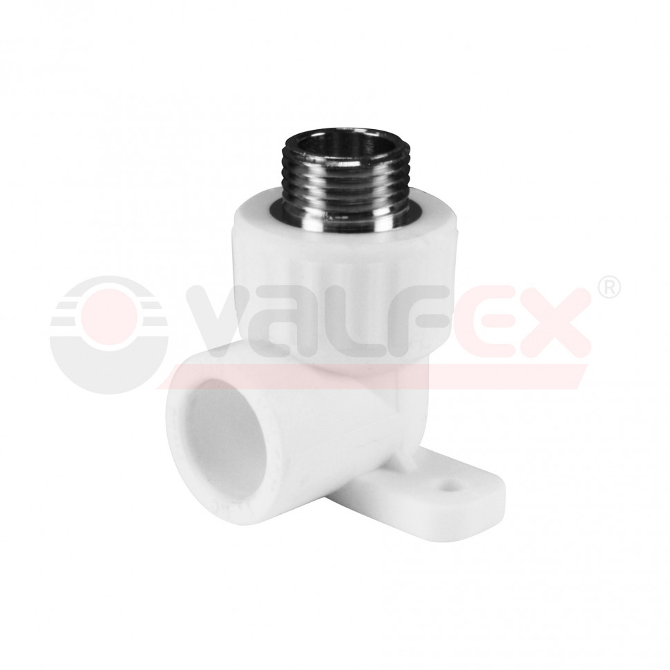 Угол с наружной резьбой (простое крепление) 20х3/4" (45/15) (Valfex) СЕРЫЙ