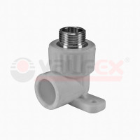 Угол с наружной резьбой (простое крепление) 25х1/2" (60/15) (Valfex) СЕРЫЙ
