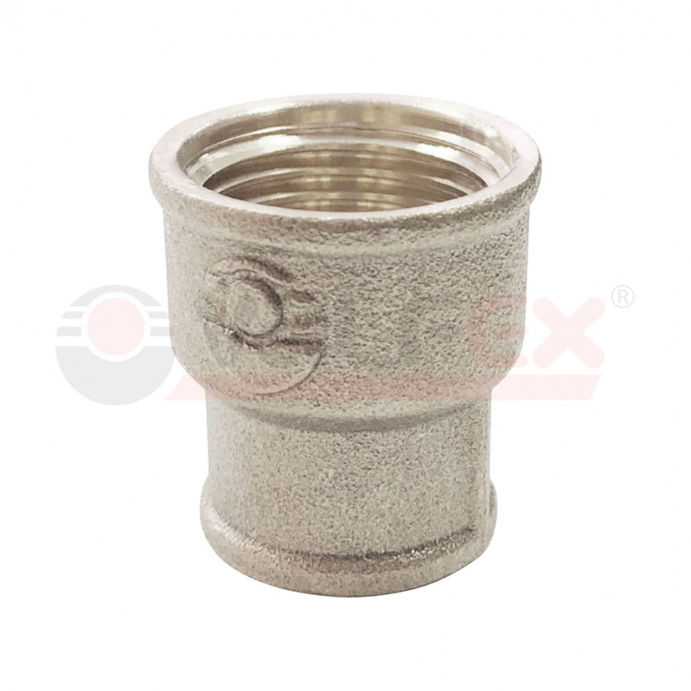 Муфта переходная никелированная VALFEX ВР 1/2" - ВР 3/8" (200/10)