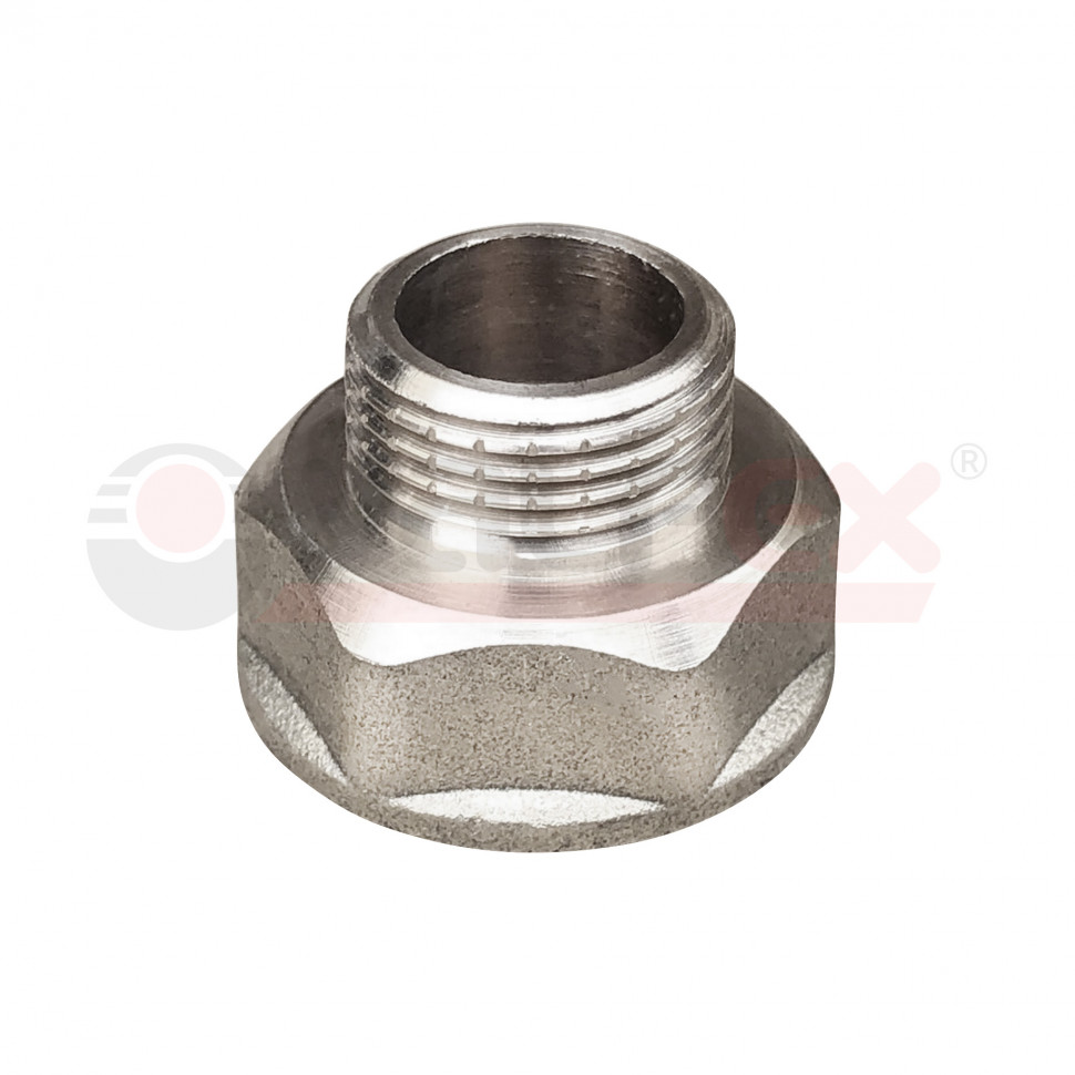 Переходник никелированный VALFEX ВР 1 1/4" - НР 3/4" (80/5)